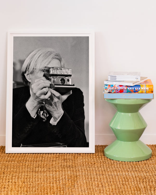 Andy Warhol & Polaroid I by Jean Pierre Laffont