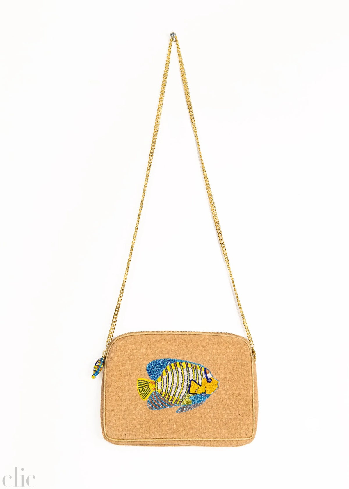 Angel Fish Sling Bag in Beige, from Olivia Dar