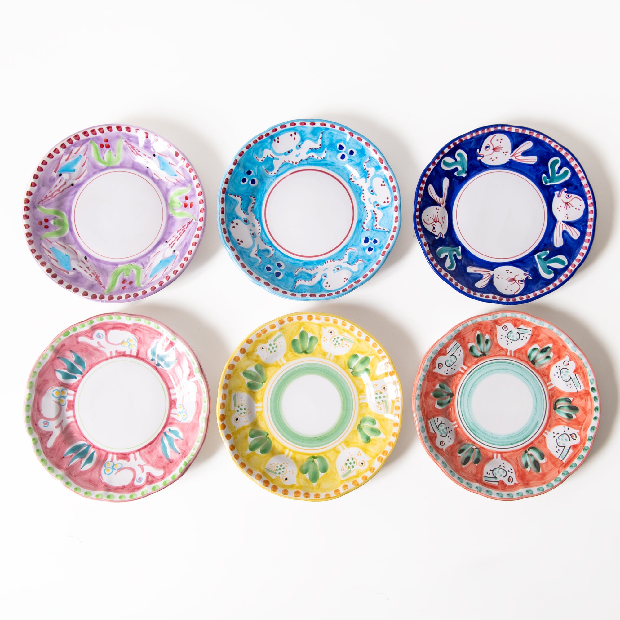 Animaletti Dinner Plates Set 6, from Casa Amalfi