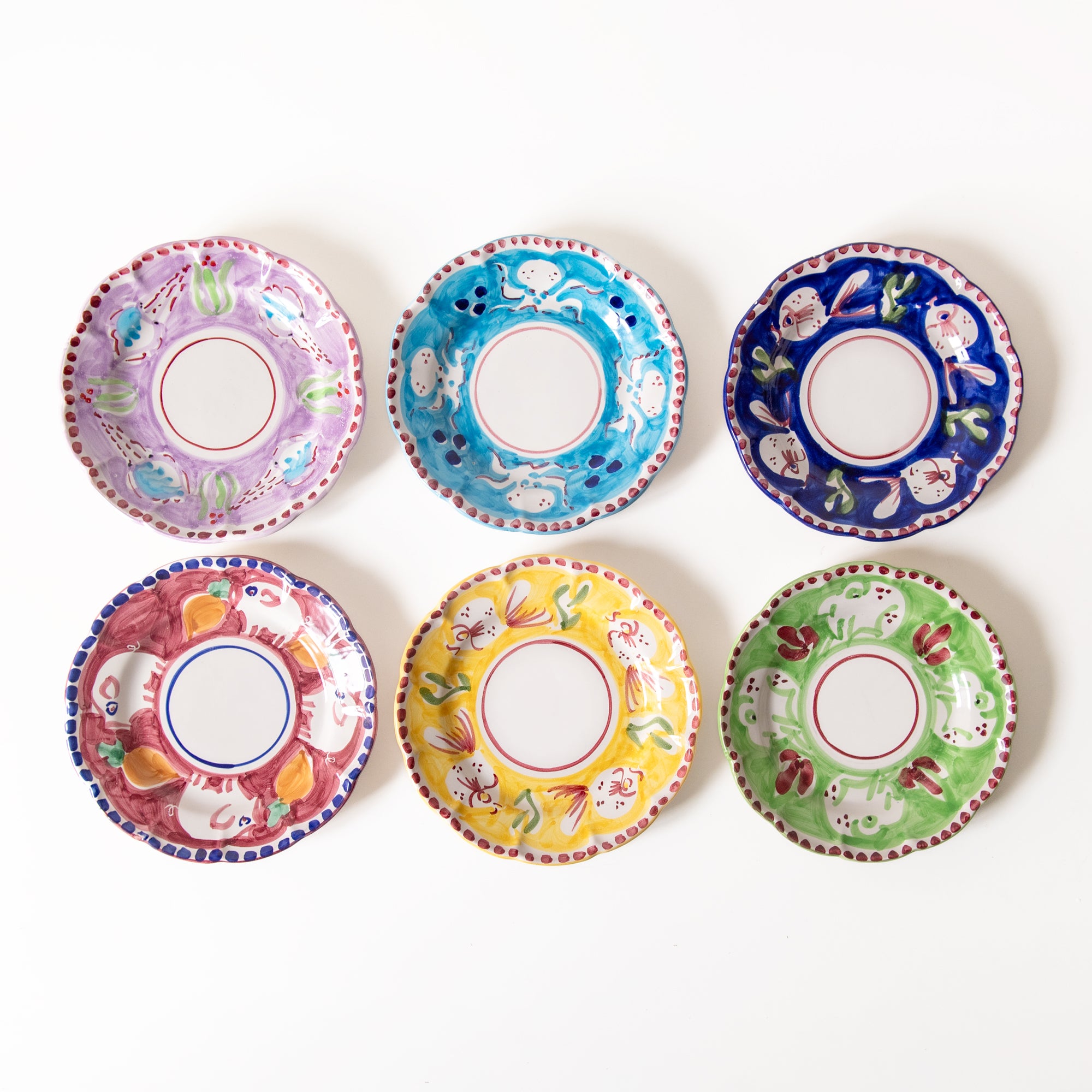 Animaletti Frutta Plates Set of 6, from Casa Amalfi