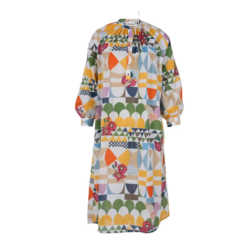 Lakshmi Dress in Flowers Multicolor, from V De Vinster