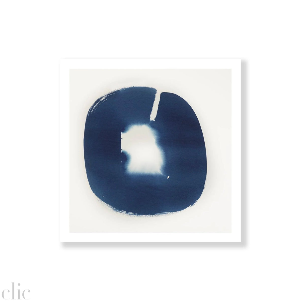 Aperture in Middle Blue V, 21x21 by Veronique Gambier