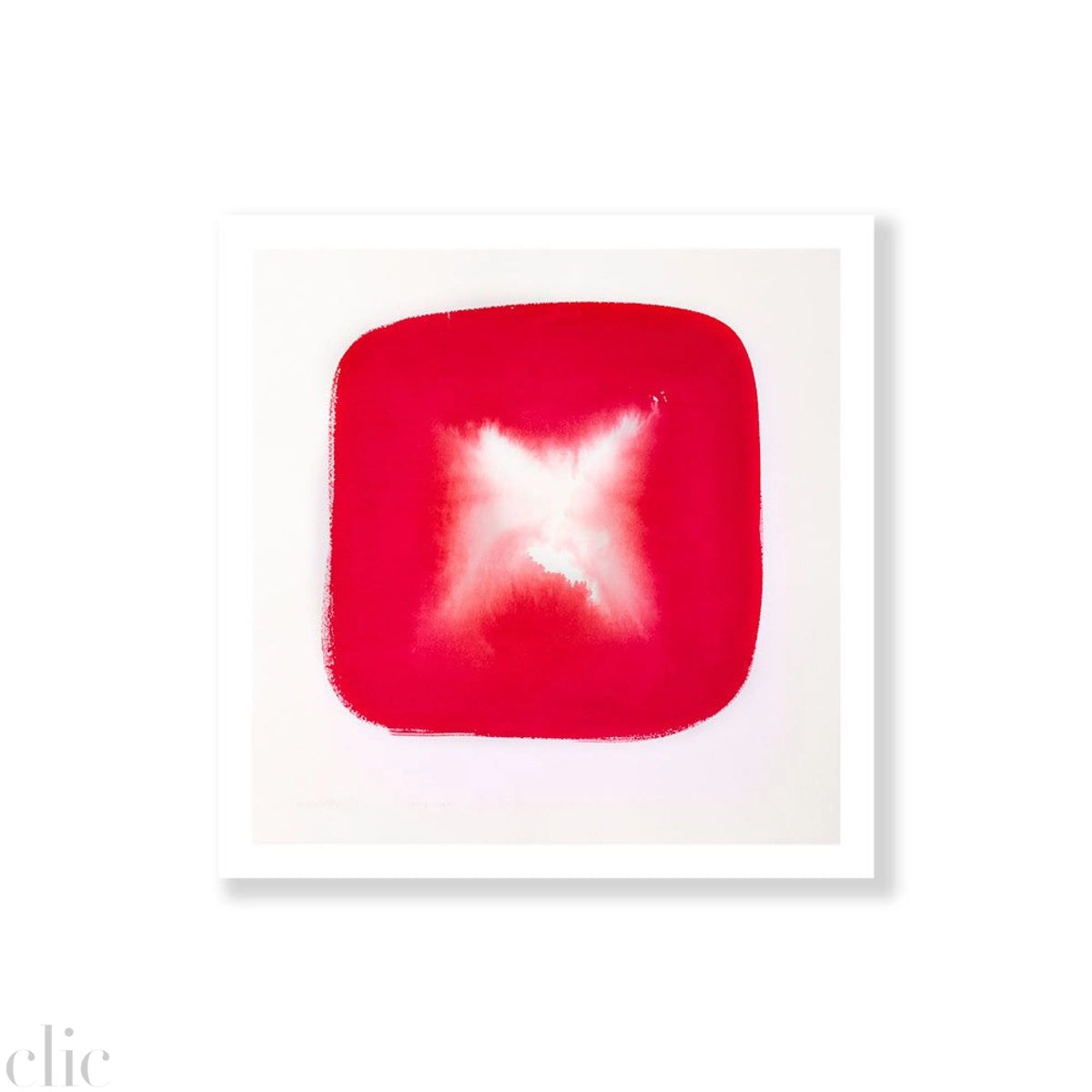 Aperture in Washed Red III, 14x14 by Veronique Gambier