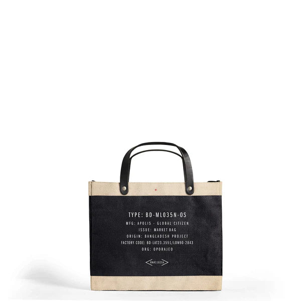 Hudson Petite Market Bag in Black, from Apolis