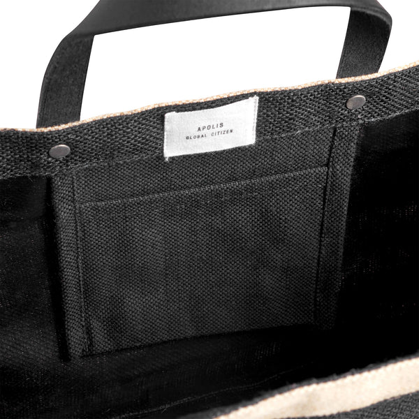 Hudson Petite Market Bag in Black, from Apolis