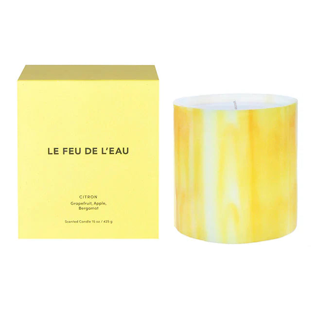 Citron Wax Candle, from Le Feu De L'eau