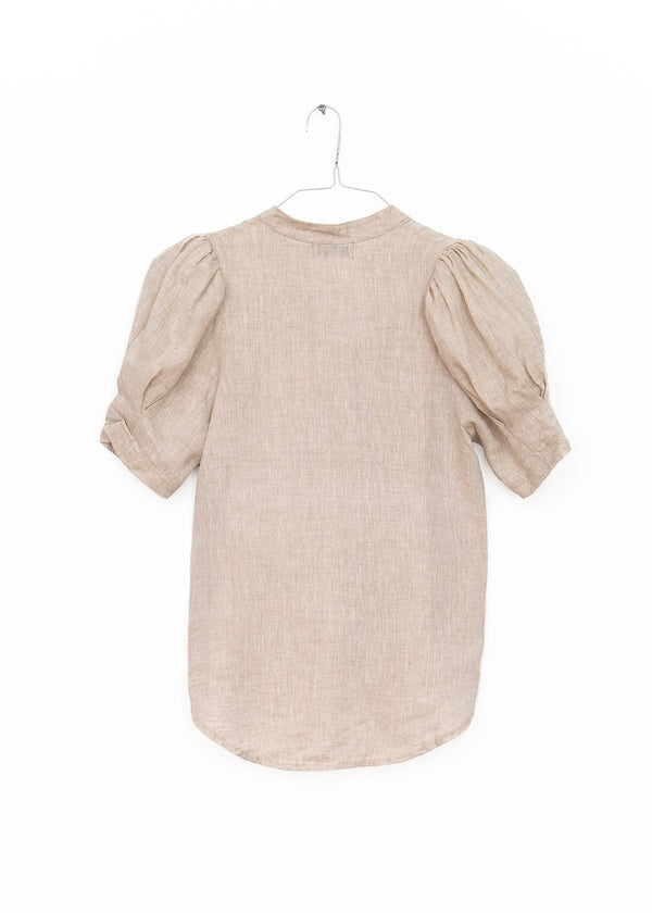 Athina Linen Shirt in Natural, from Lanhtropy
