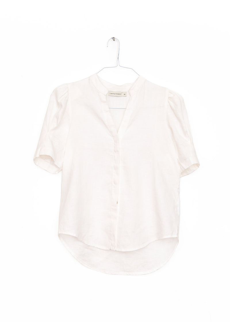 Athina Linen Shirt in White, from Lanhtropy