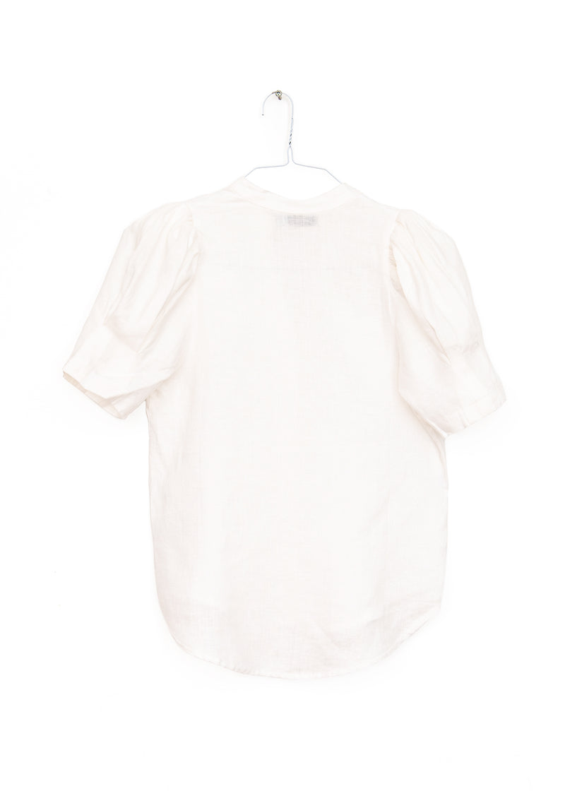 Athina Linen Shirt in White, from Lanhtropy