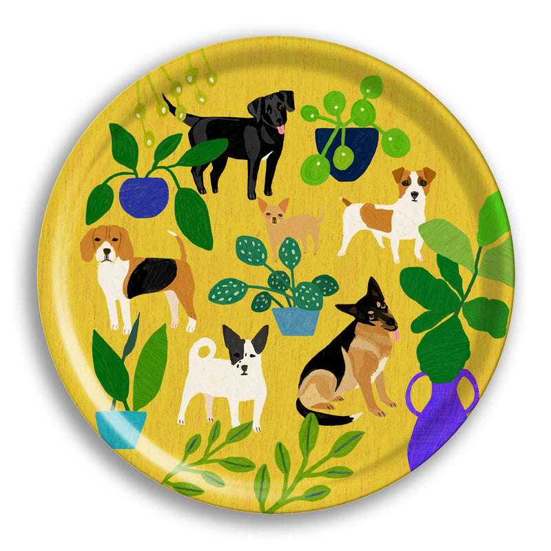Dogs Round Tray, from Avenida Home