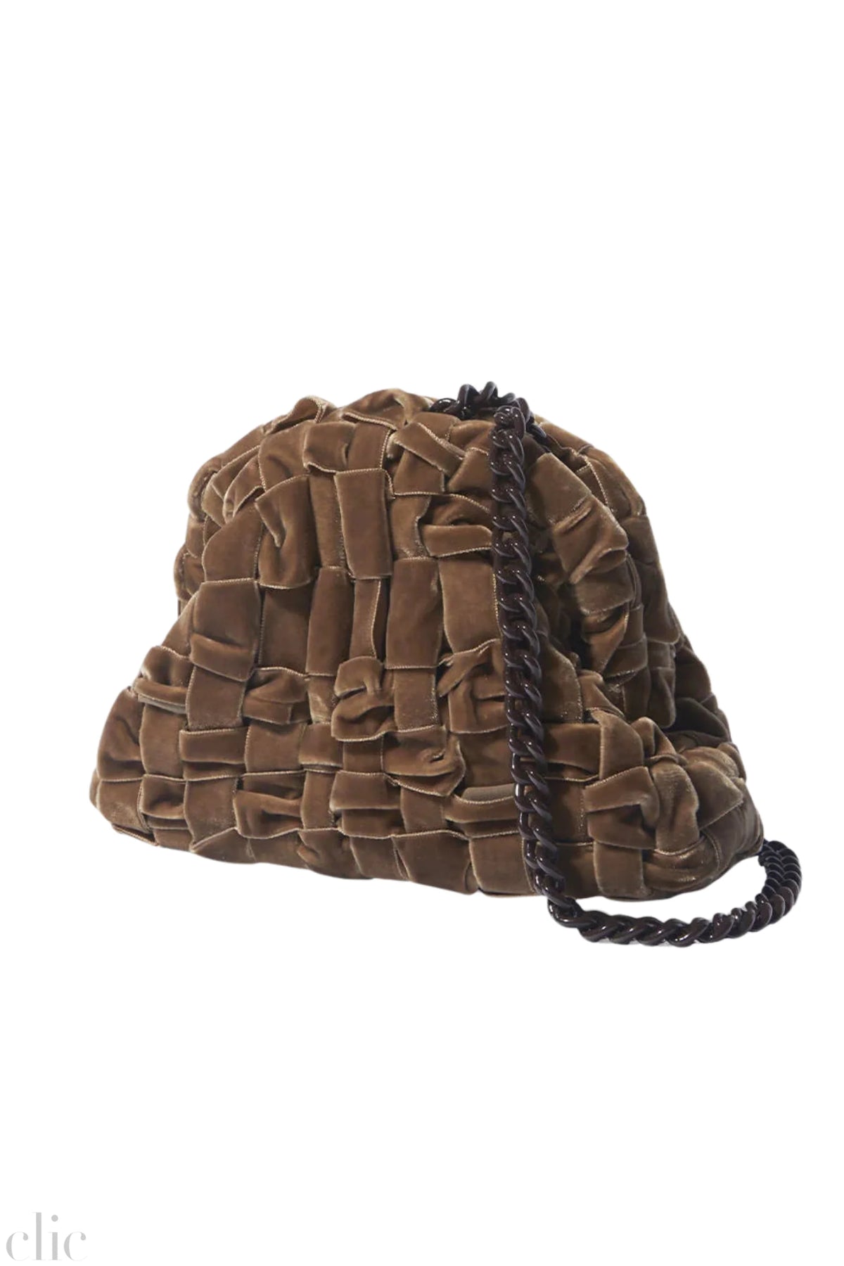 Velvet Mini Game Bag in Nocciola, from Maria La Rosa