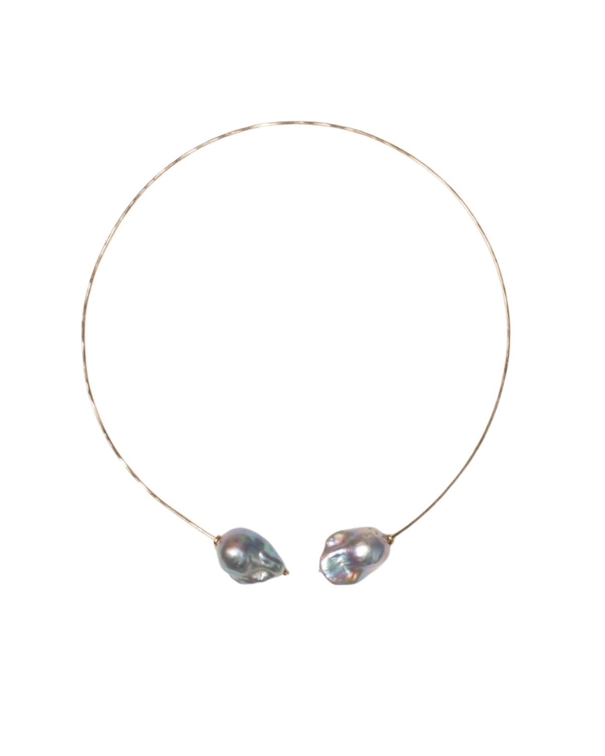 Baroque Pearl Collar in Silver, from Mary Macgill