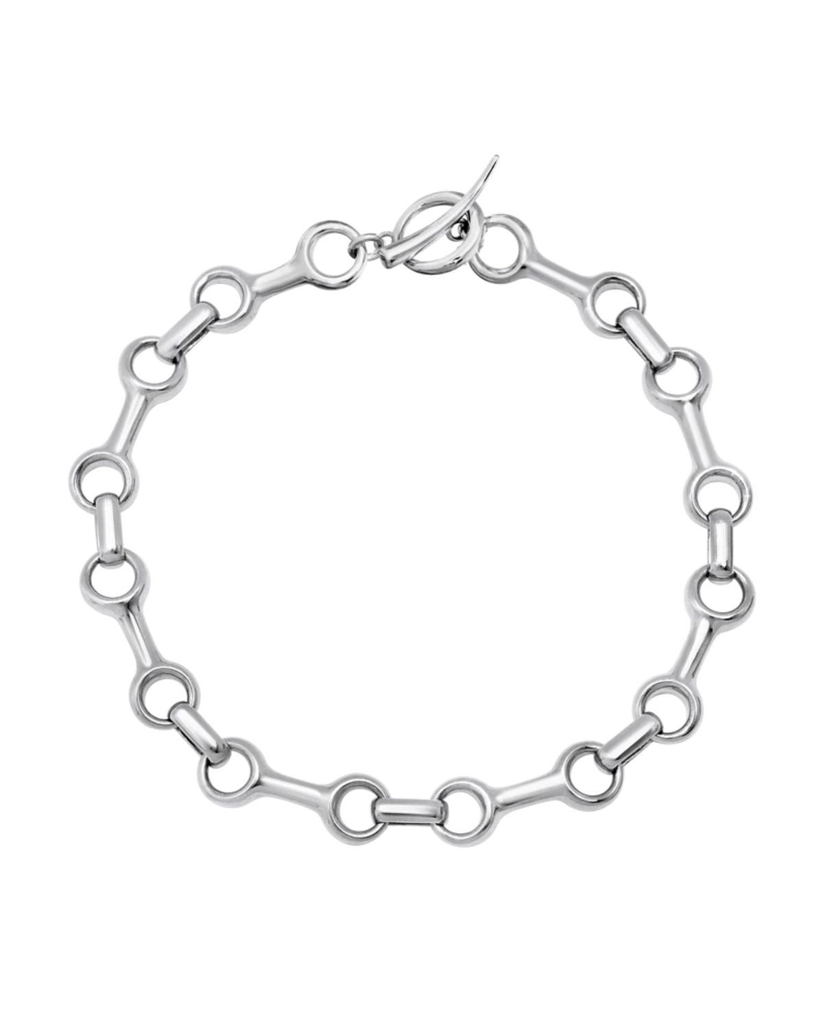 25mm Double Beam Bracelet with Signature Tusk Clasp in Stirling Silver, from Gabriela Artigas 