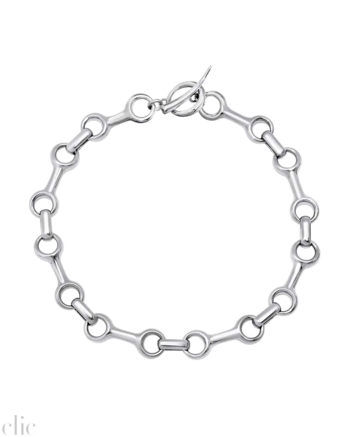 25mm Double Beam Bracelet with Signature Tusk Clasp in Stirling Silver, from Gabriela Artigas 