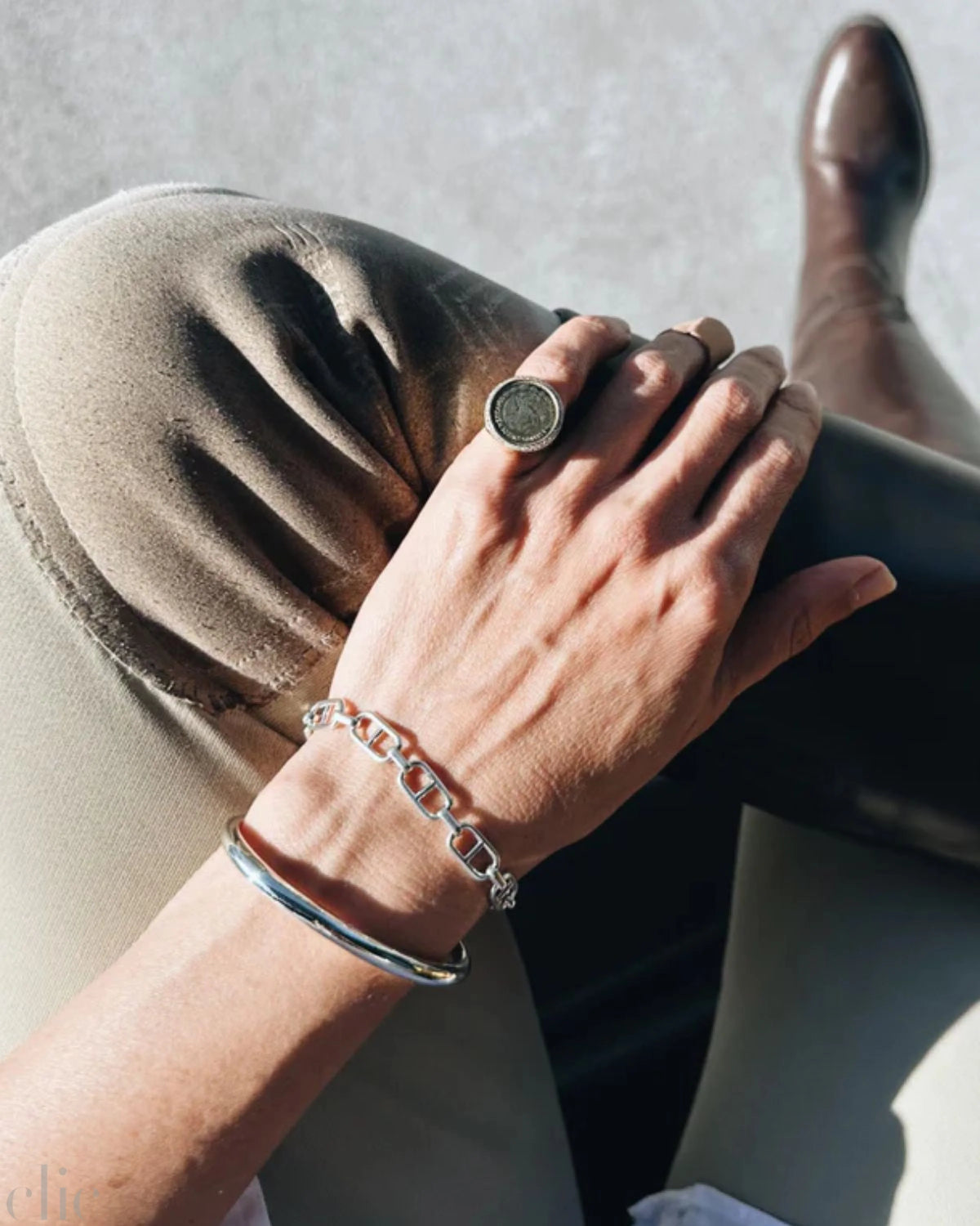 Tusk Cuff in Sterling Silver, from Gabriela Artigas 