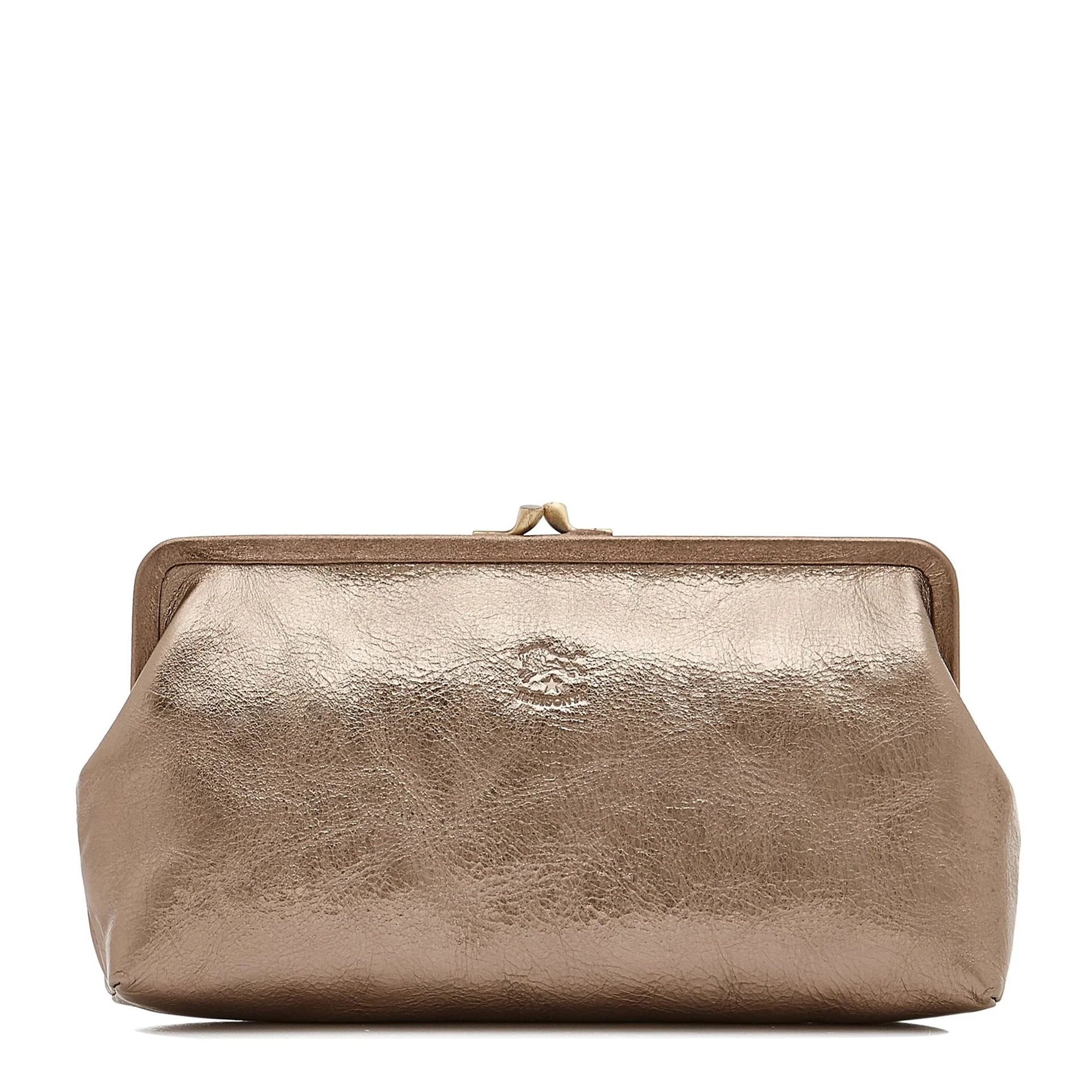Manuela Clutch in Bronze, from IL Bisonte