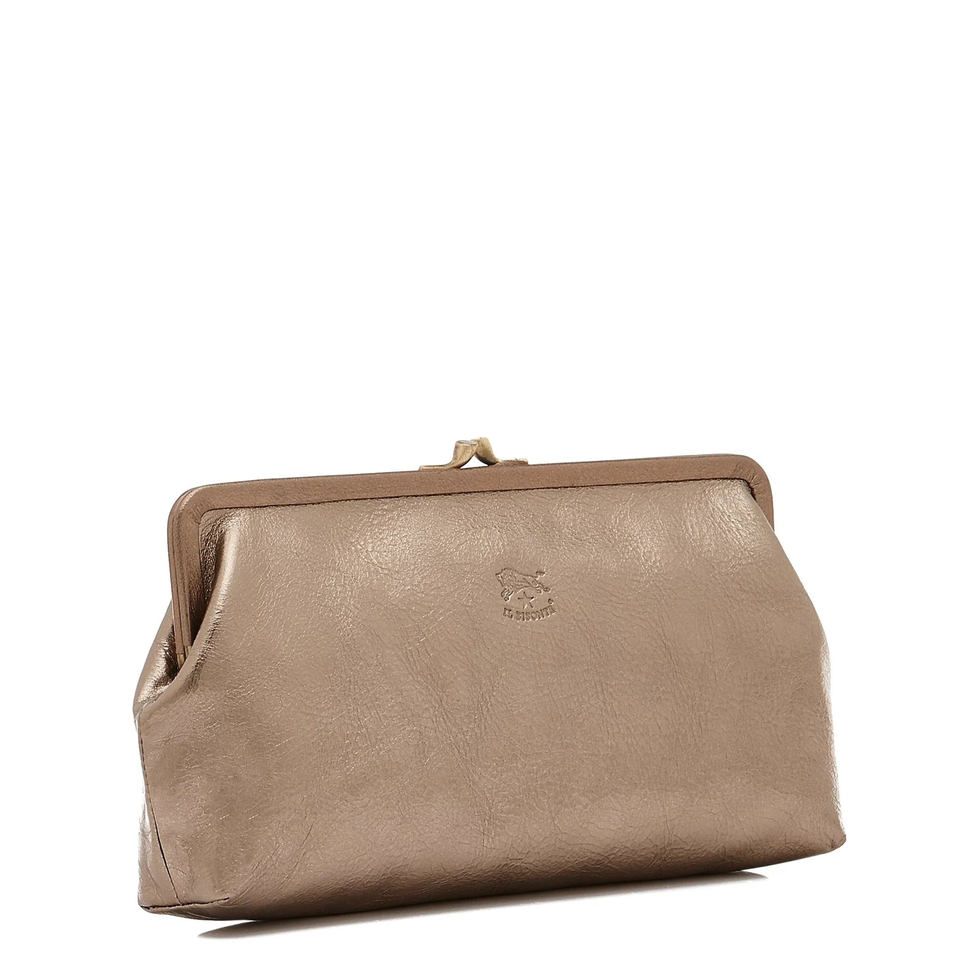 Manuela Clutch in Bronze, from IL Bisonte