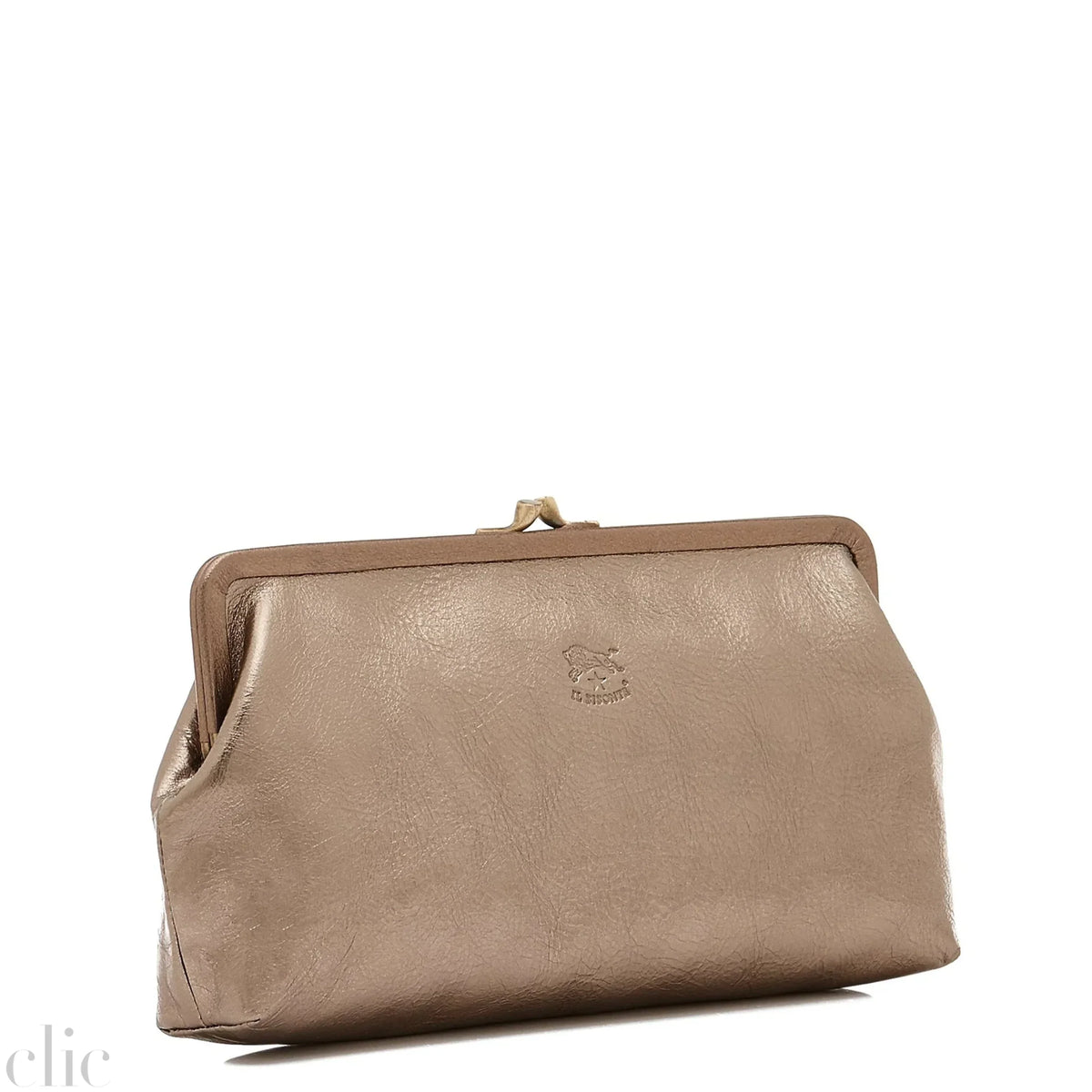 Manuela Clutch in Metallic Bronze, from IL Bisonte