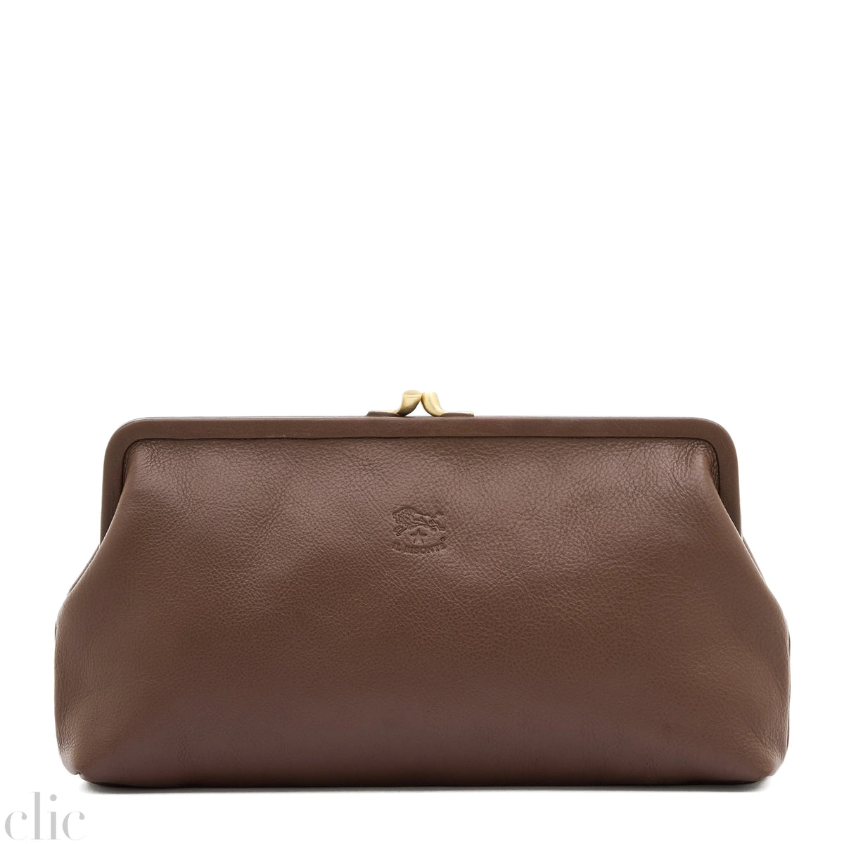 Manuela Clutch Bag in Brown Tabacco, from IL Bisonte