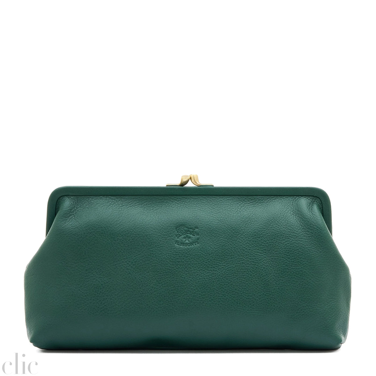 Manuela Clutch Bag in Green Oleandro, from IL Bisonte