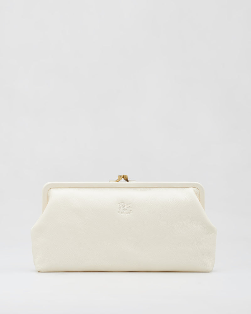 Manuela Clutch Bag in White, from IL Bisonte