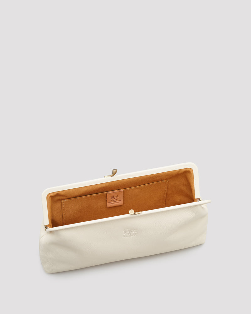 Manuela Clutch Bag in White, from IL Bisonte