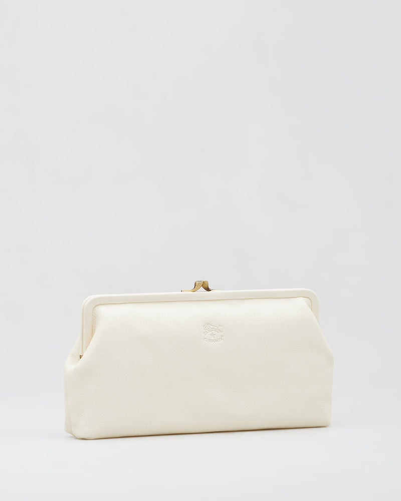 Manuela Clutch Bag in White, from IL Bisonte