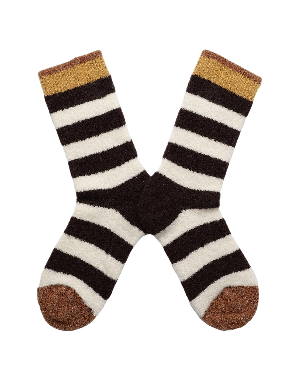 Chaussette Mousse Socks in Rayures Noir from Bonne Maison  