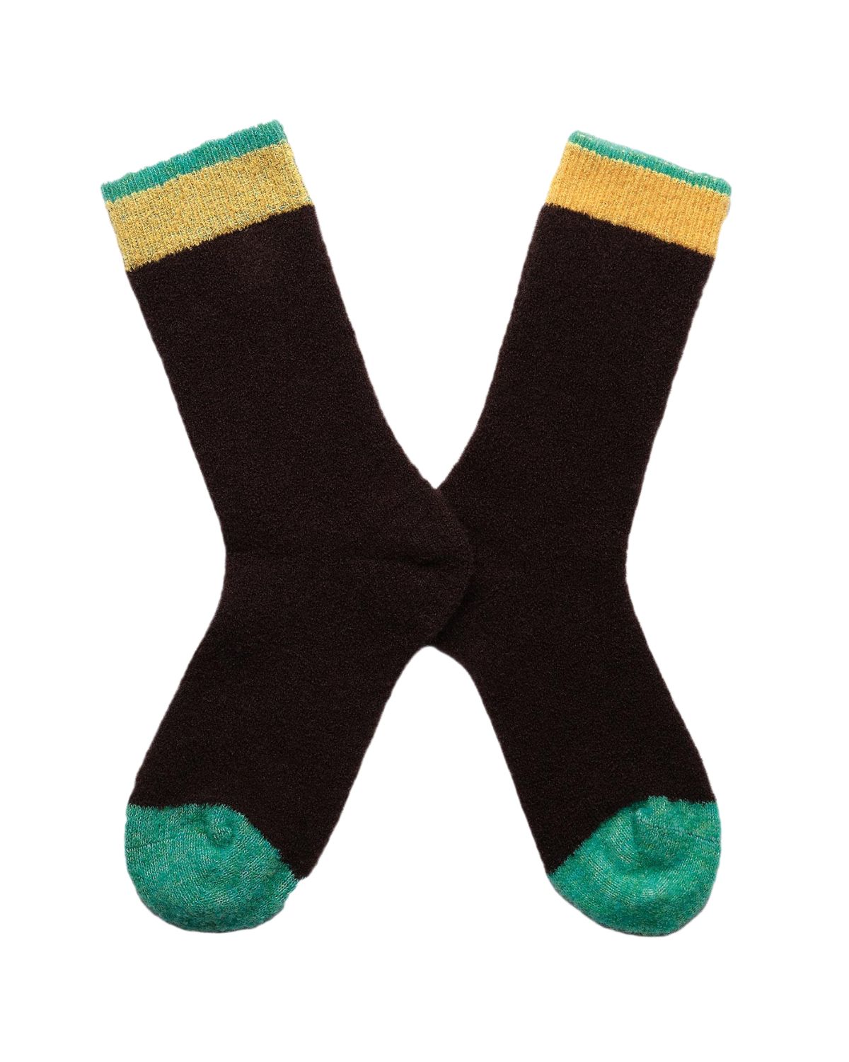 Chaussette Mousse Unis Socks in Noir/Black from Bonne Maison 