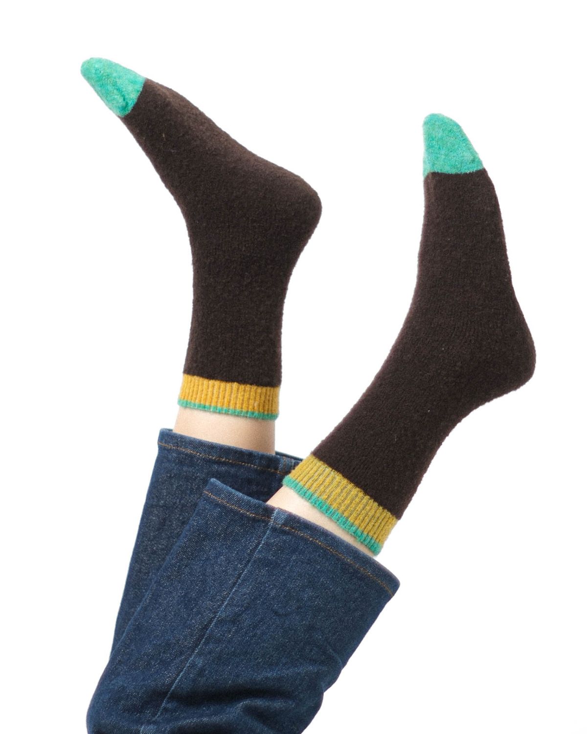 Chaussette Mousse Unis Socks in Noir/Black from Bonne Maison 
