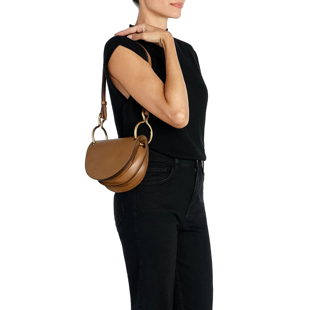 Small Consuelo Cross Body Bag in Chocolate, from Il Bisonte