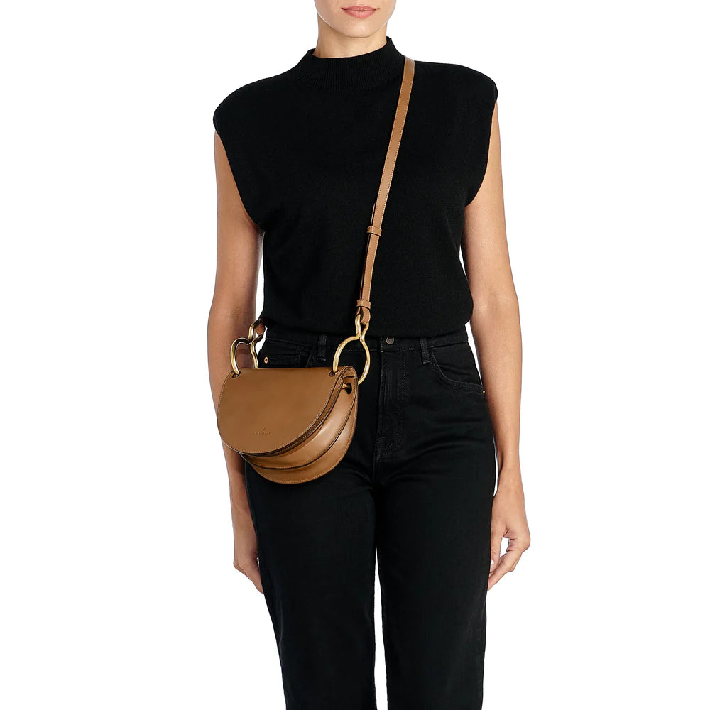 Small Consuelo Cross Body Bag in Chocolate, from Il Bisonte
