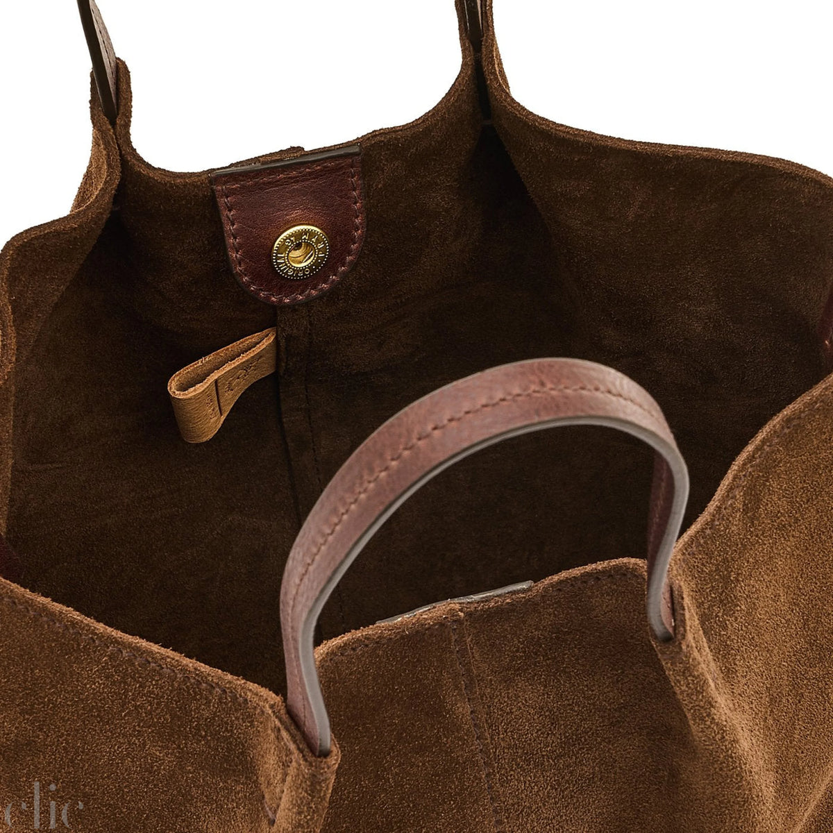 Nina Suede Crossbody Bag in Coffee, from IL Bisonte