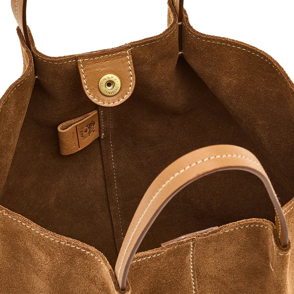 Crossbody Nina Suede Bag in Gianduia, from Il Bisonte