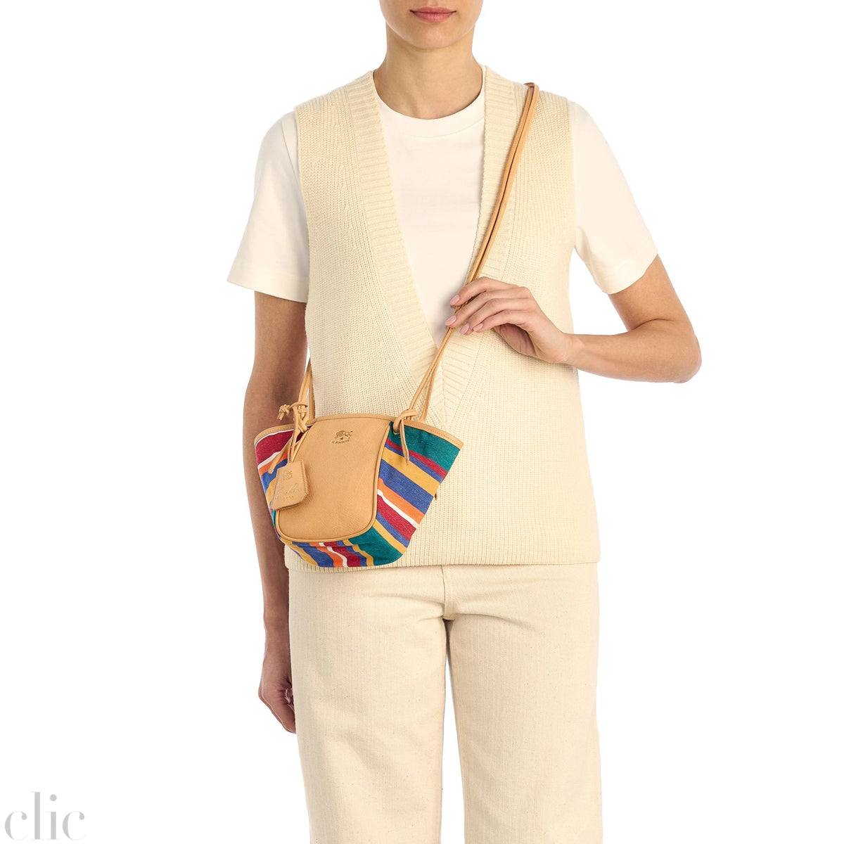 Archive 1970 Crossbody bag in Natural, from IL Bisonte