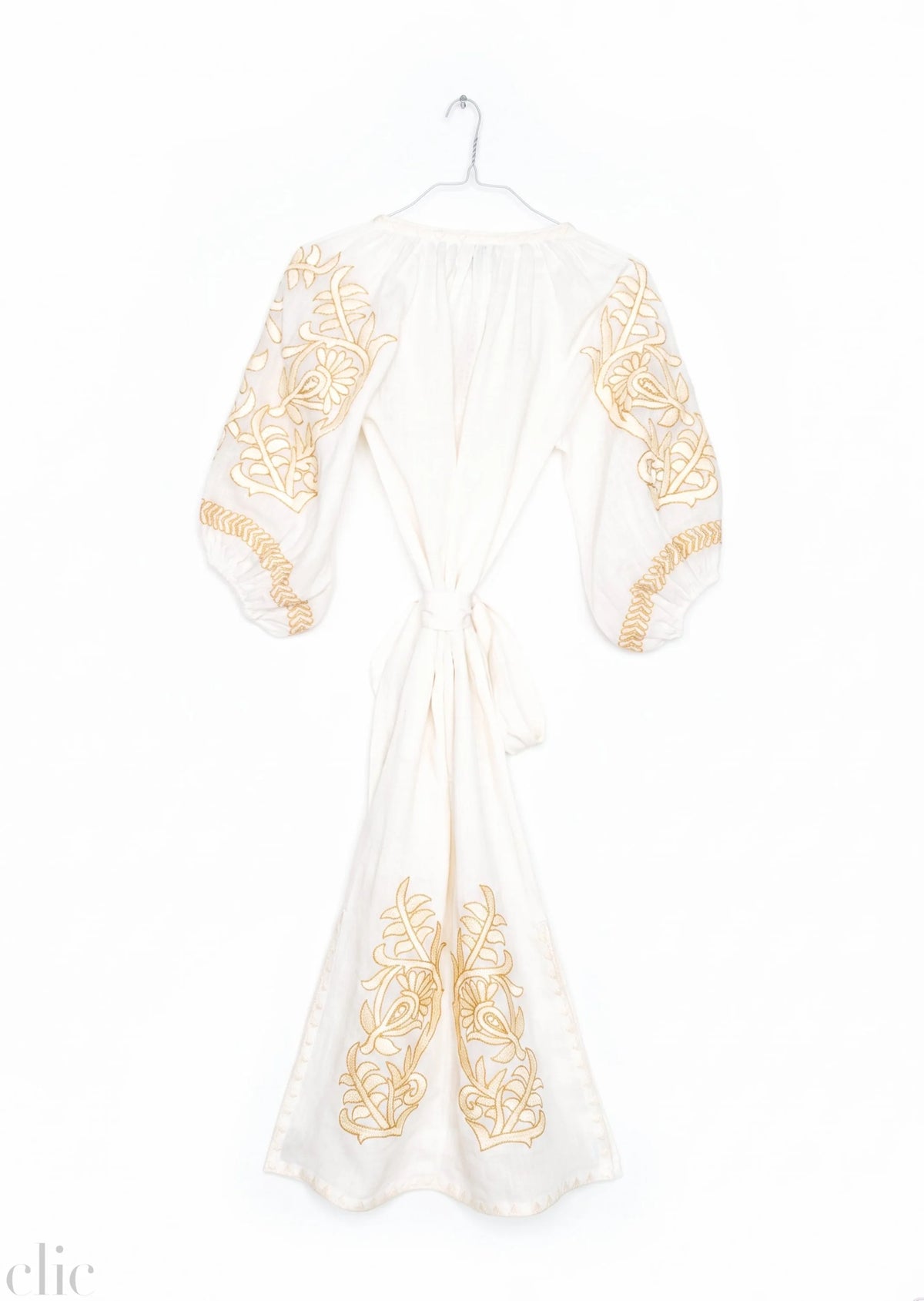 Vita Fleur Puff Veronica Dress in Off White, from Benaras by Citrus
