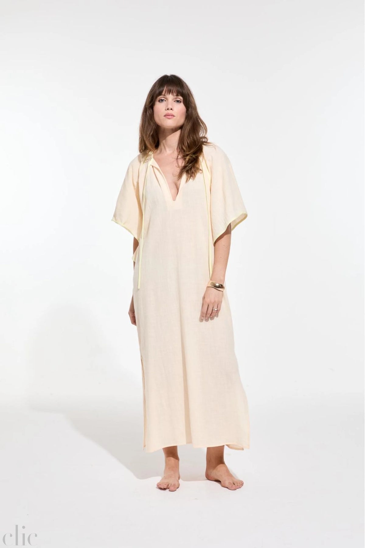 Beth Zephyr Dress in Ecru, from Mapoesie