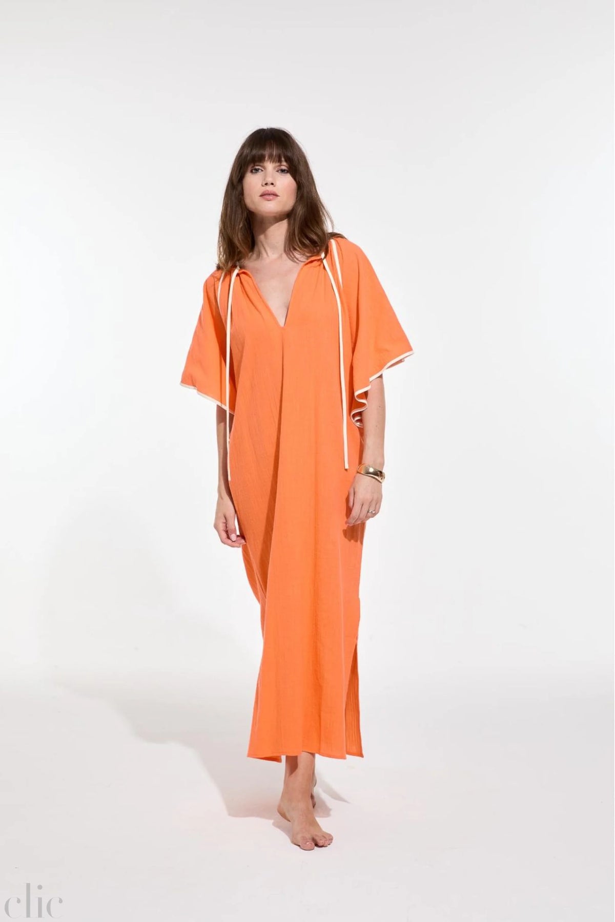 Beth Zephyr Dress in Orange, from Mapoesie