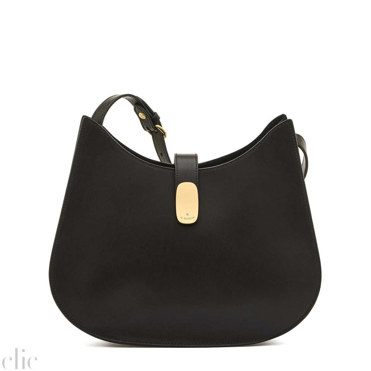 Atelier Hobo Leather Bag in Black, from IL Bisonte