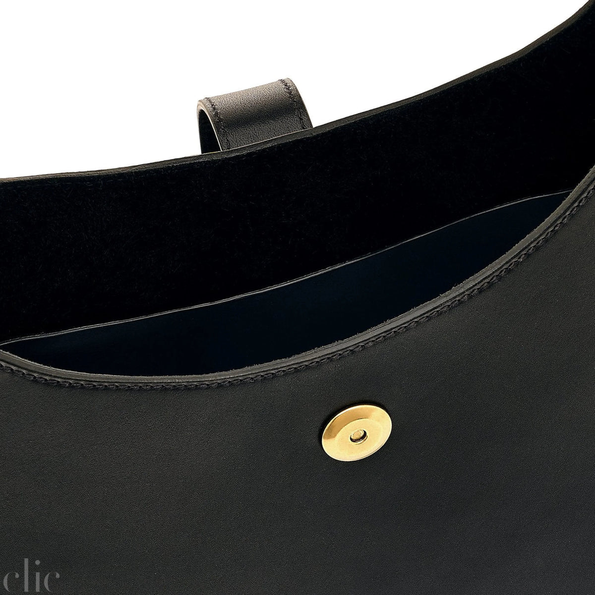 Atelier Hobo Leather Bag in Black, from IL Bisonte