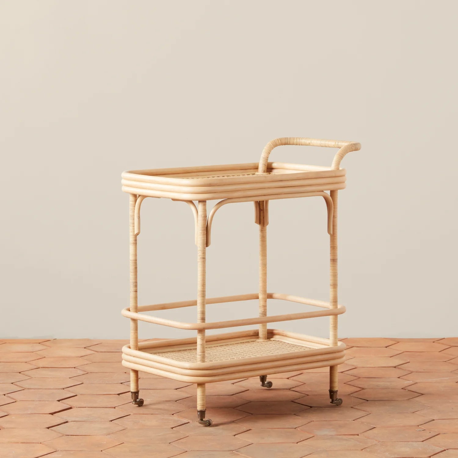 Flore Bistro Bar Cart in Natural, from Woven Shop