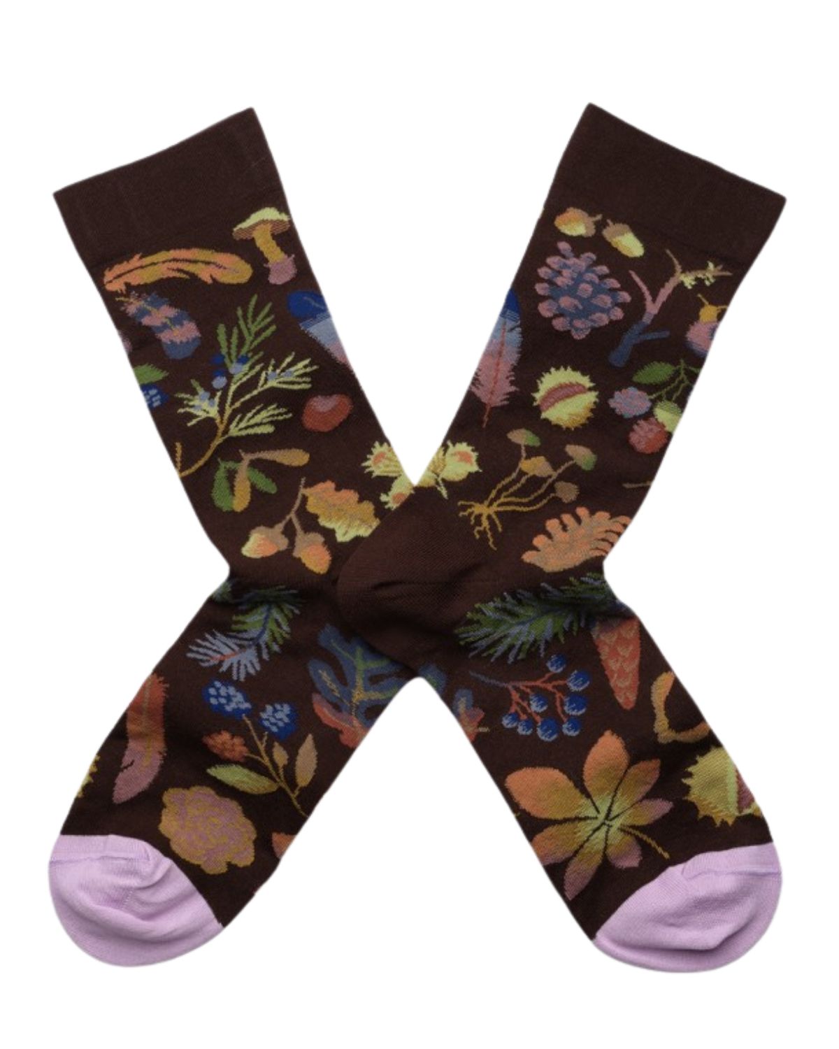 Chaussette Semis Socks in Marron foncé from Bonne Maison 