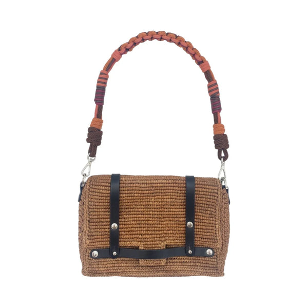 Bihan Bag in Tea and Black Leather, from My Bob