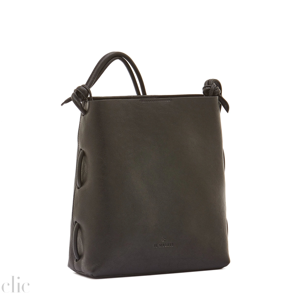 Snodo Shoulder Bag in Black, from IL Bisonte