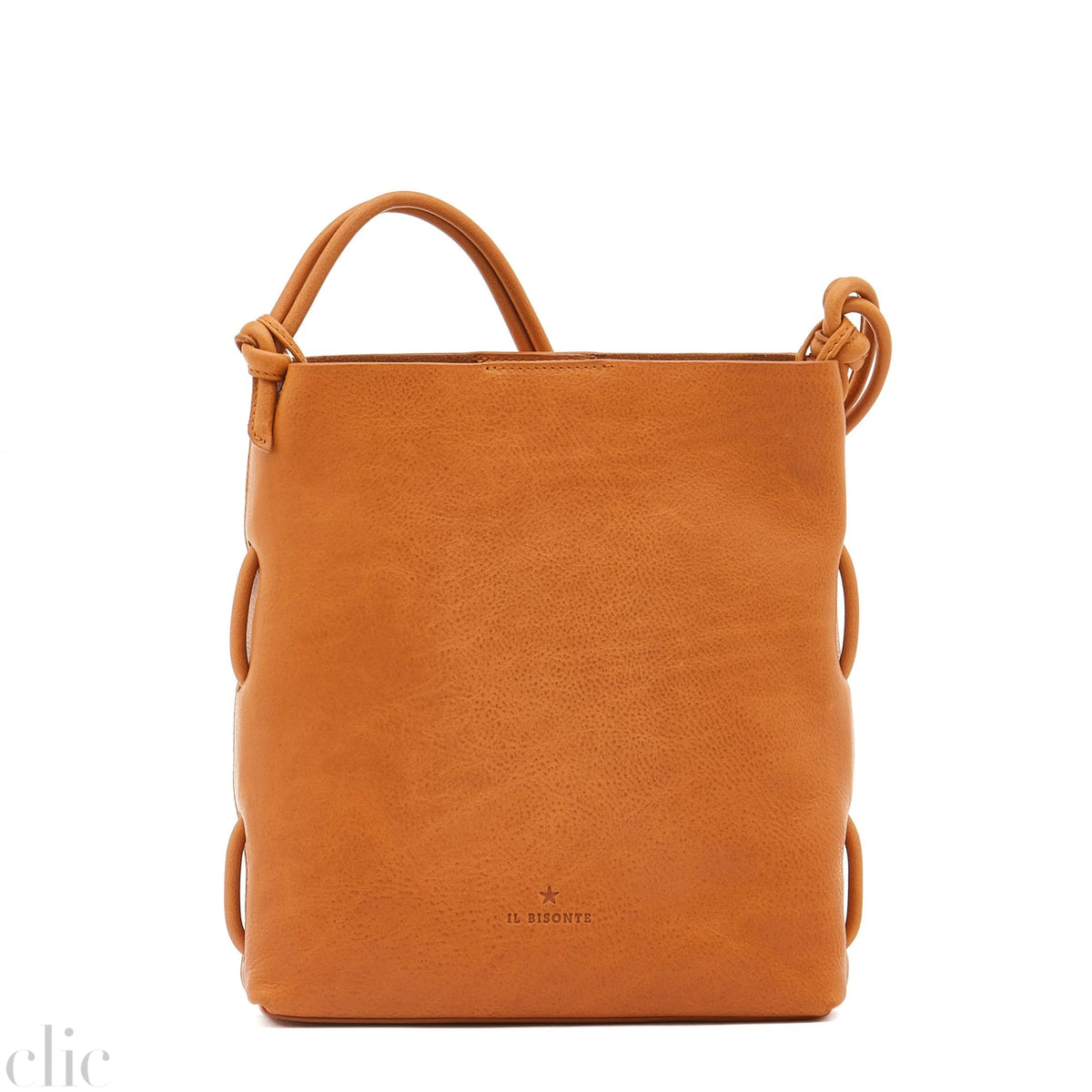 Snodo Shoulder Bag in Natural Vintage Leather, from IL Bisonte