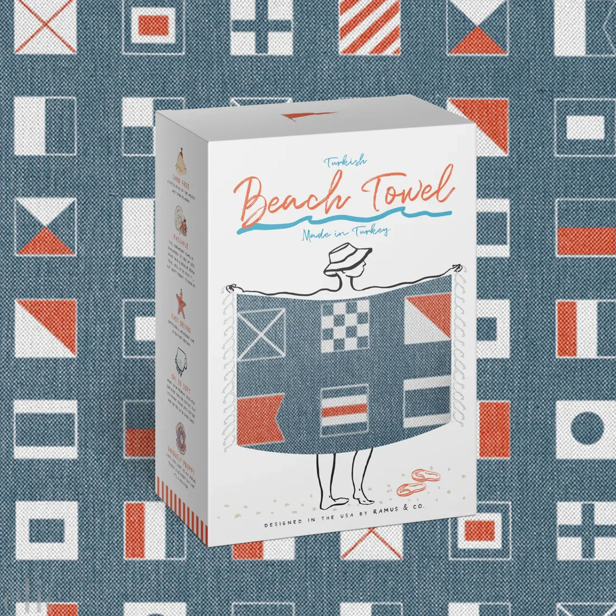 Turkish Beach Towel Nautical Flags