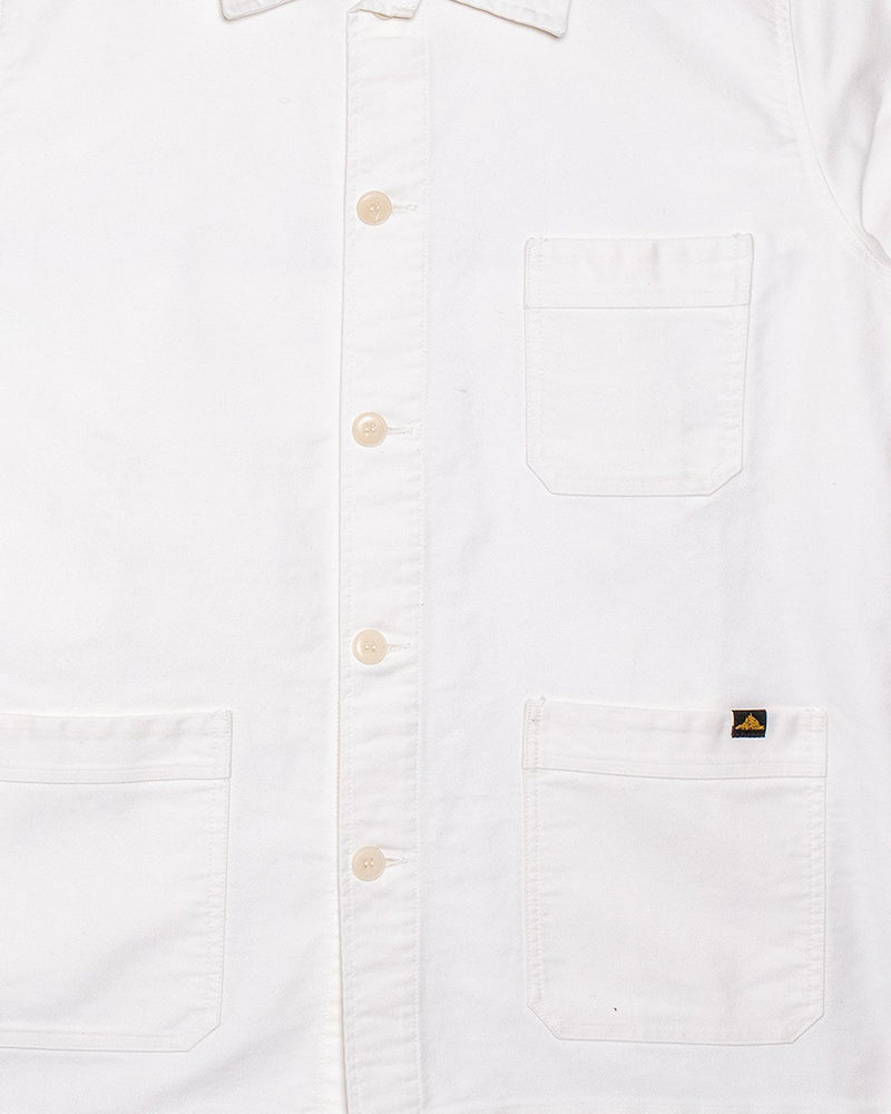 Moleskin Work Jacket in Off White, from Le Mont Saint Michel