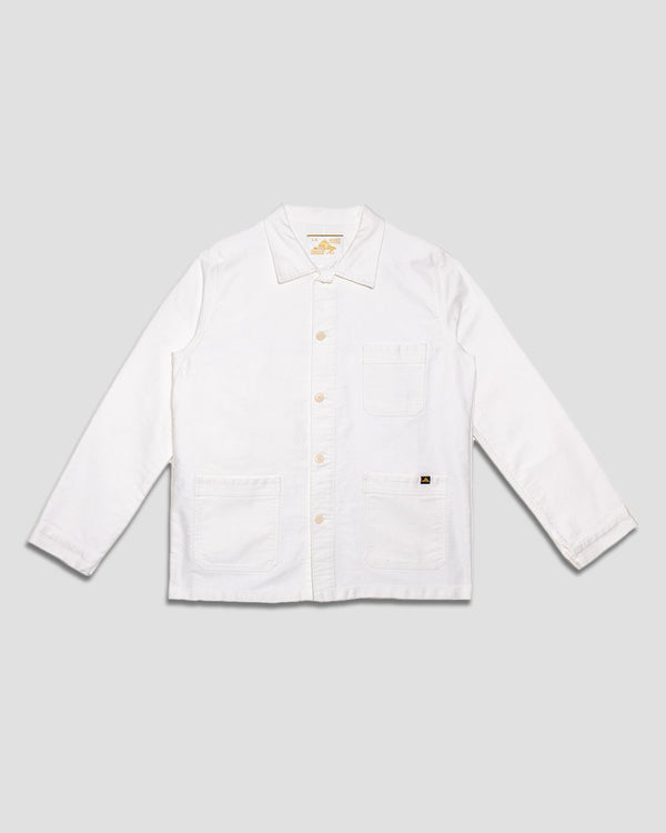 Moleskin Work Jacket in Off White, from Le Mont Saint Michel