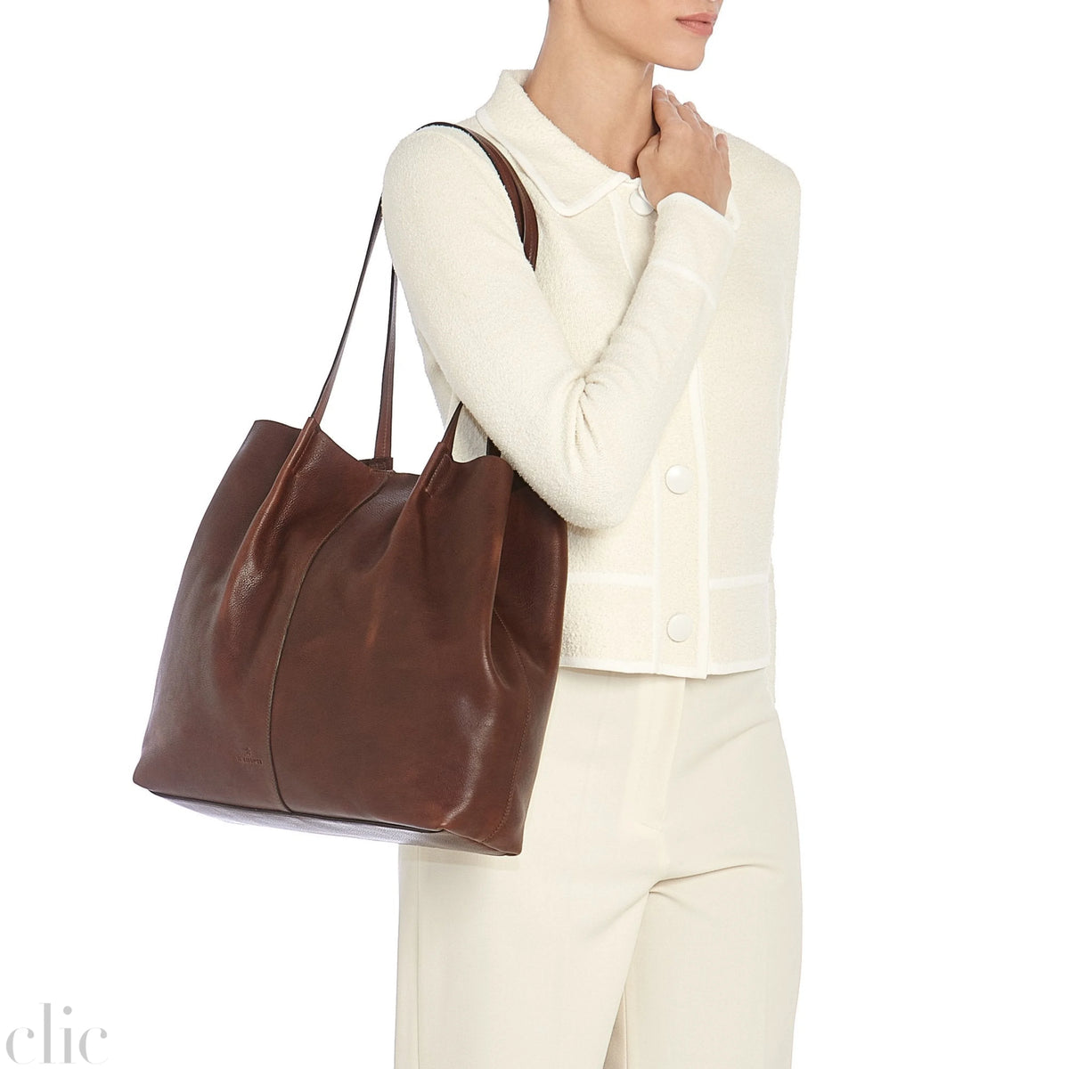 Nina Tote Bag in Coffee, from IL Bisonte
