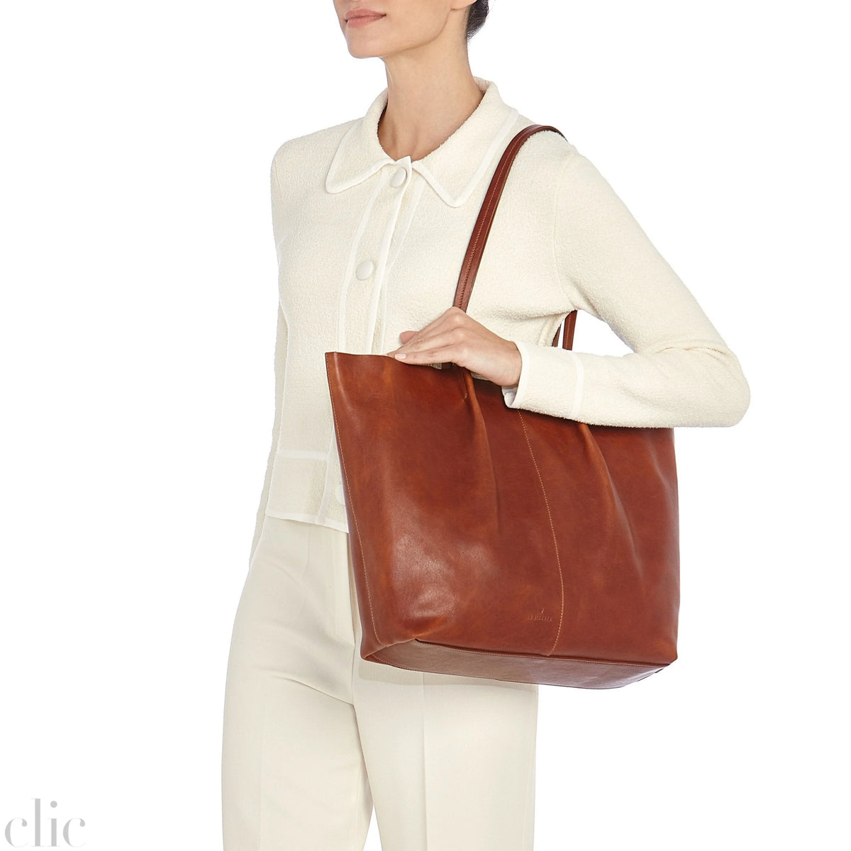 Nina Tote Bag in Sepia, from IL Bisonte